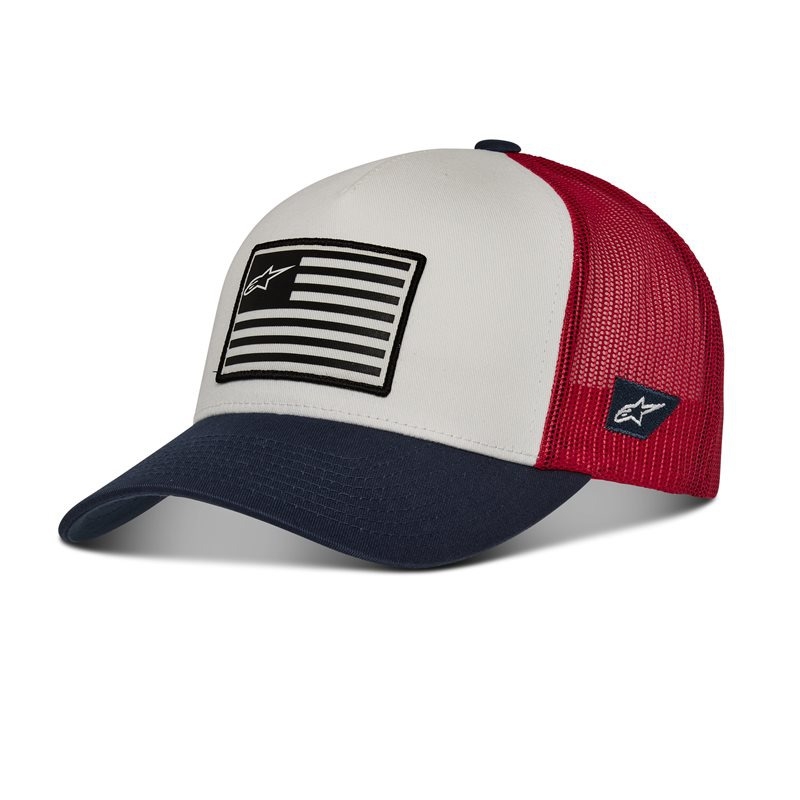 Alpinestars Flag Snap Hut blau-rot-weiß