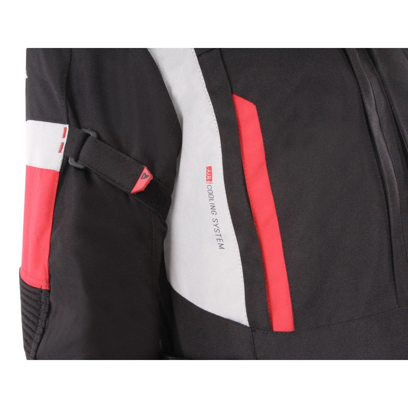 Motorradjacke Street Racer Hilax schwarz-grau-rot