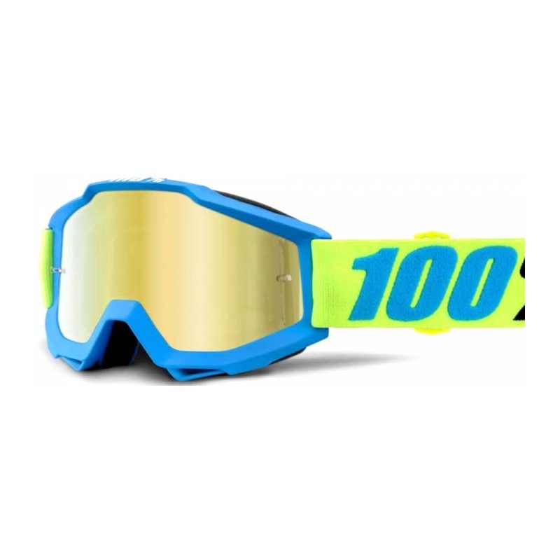 100% Accuri Belize Schutzbrille (goldverchromtes Plexiglas + klares Plexiglas mit Glimmerstiften)