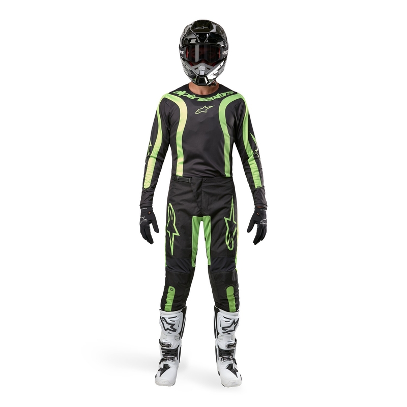 Alpinestars Fluid Lurv Motocross Trikot schwarz-fluo gelb