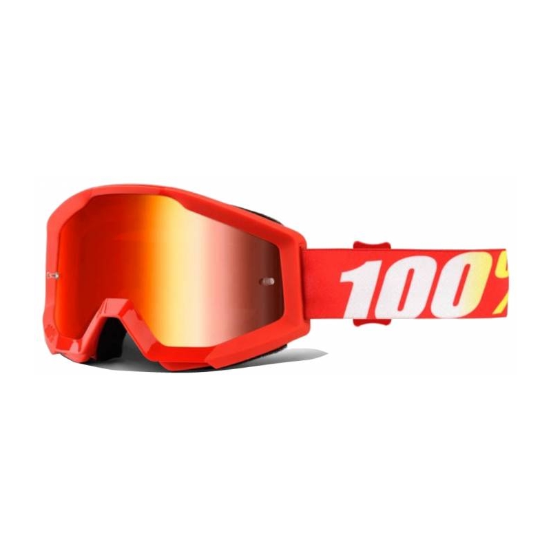 100% Strata Furnace Schutzbrille (rot verchromtes Plexiglas mit Glimmerstiften)