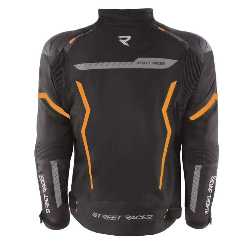 Street Racer Flex EVO Motorradjacke schwarz-orange