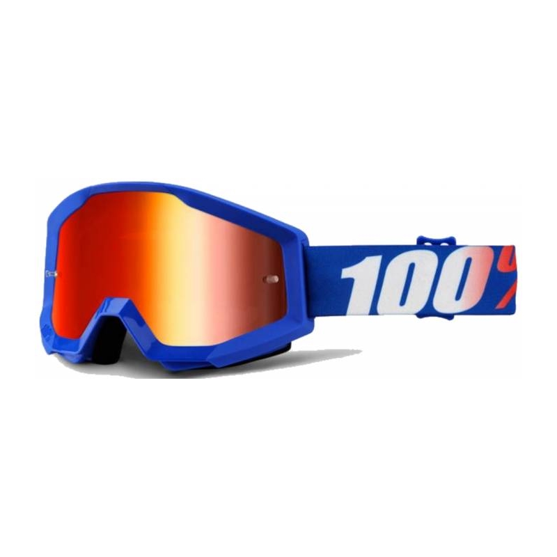 100% Strata Nation Schutzbrille (rot verchromtes Plexiglas mit Glimmerstiften)