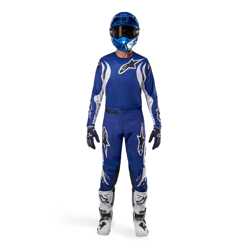 Alpinestars Fluid Lucent Motocrosstrikot blau-weiß-schwarz