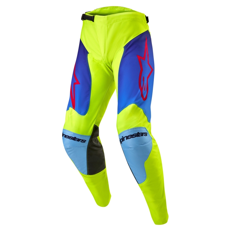 Alpinestars Racer Hoen Motocrosshose neongelb-blau-rot