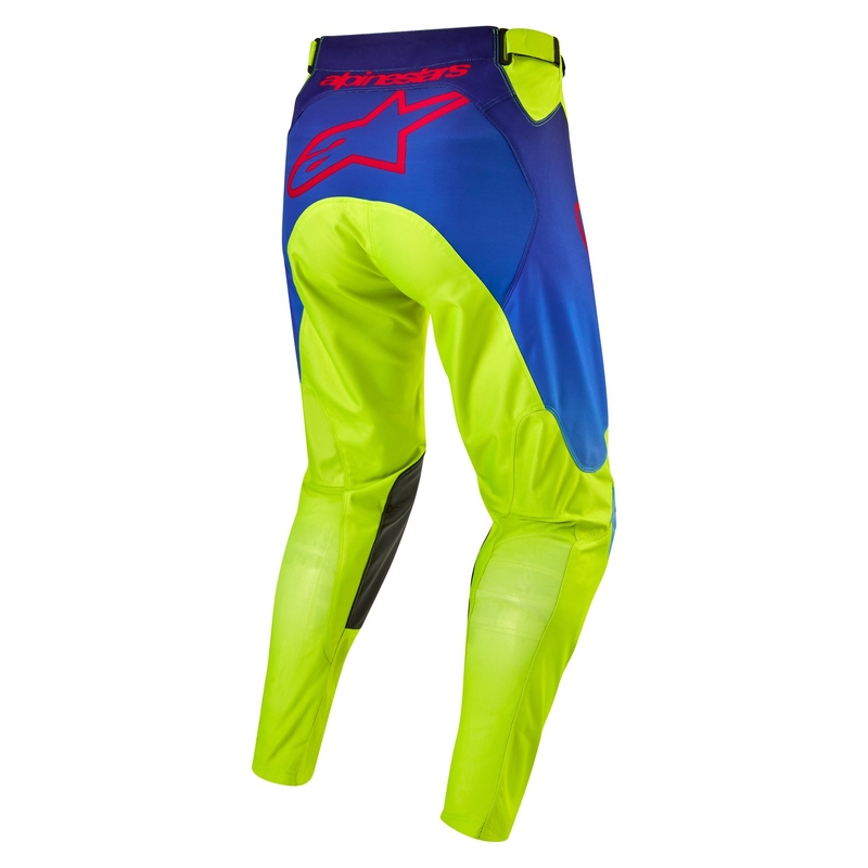 Alpinestars Racer Hoen Motocrosshose neongelb-blau-rot