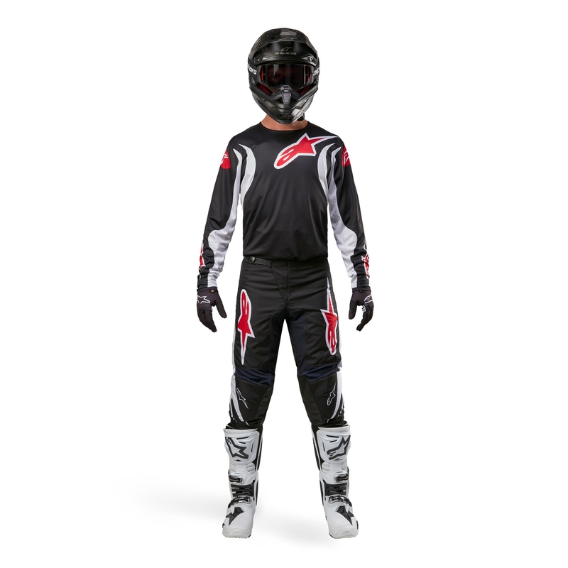 Alpinestars Fluid Lucent Motocrosshose schwarz-weiss-rot