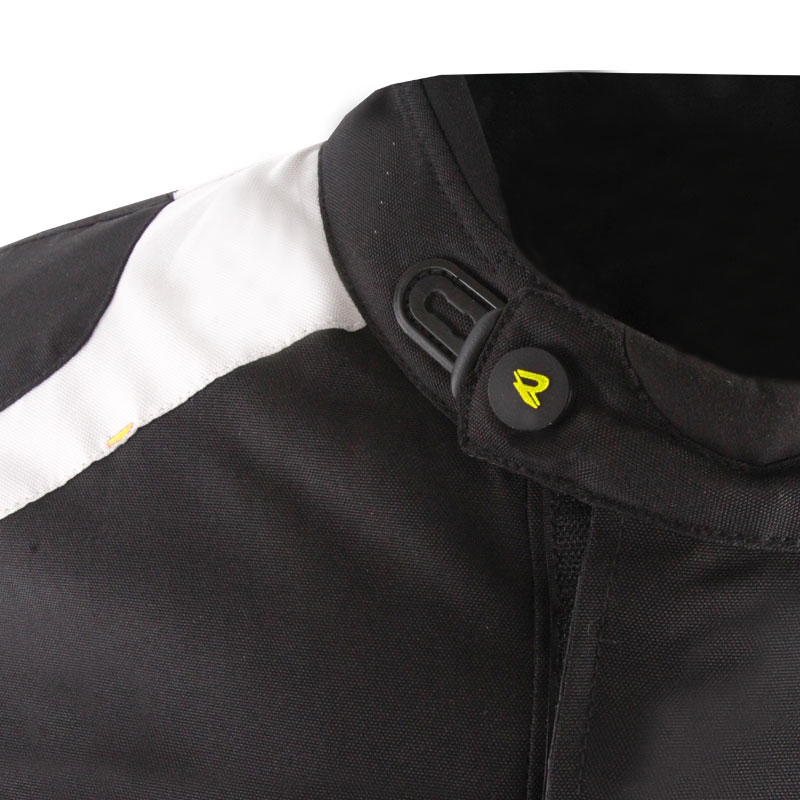 Motorradjacke Street Racer Hilax schwarz-grau-fluogelb