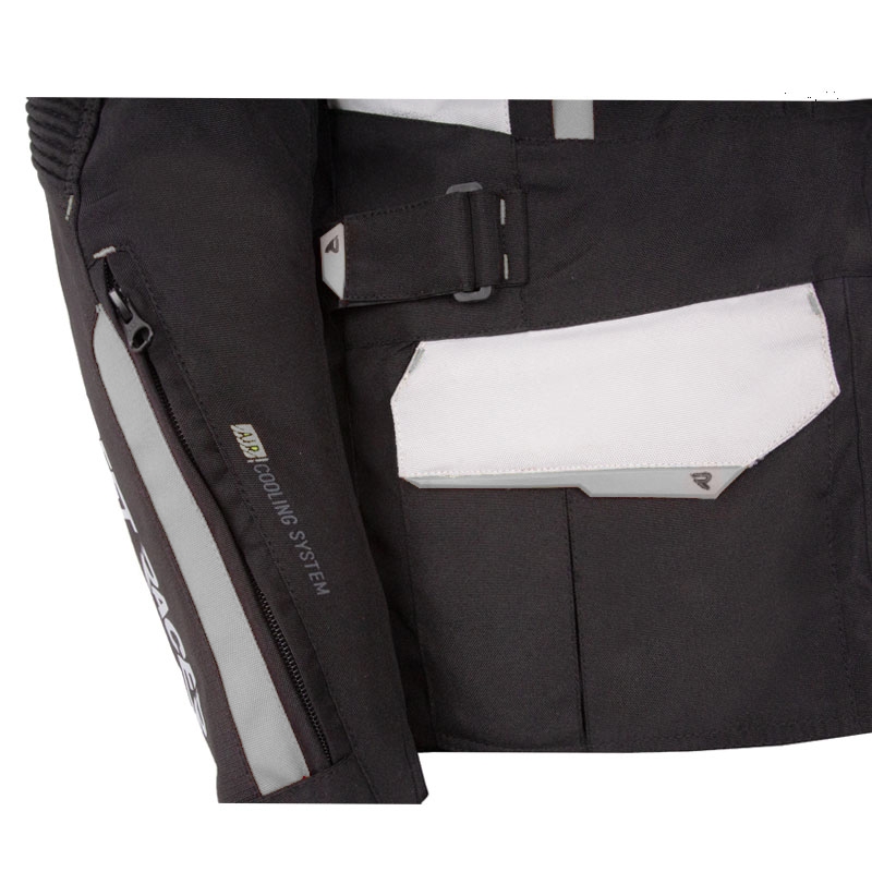 Motorradjacke Street Racer Hilax schwarz-grau