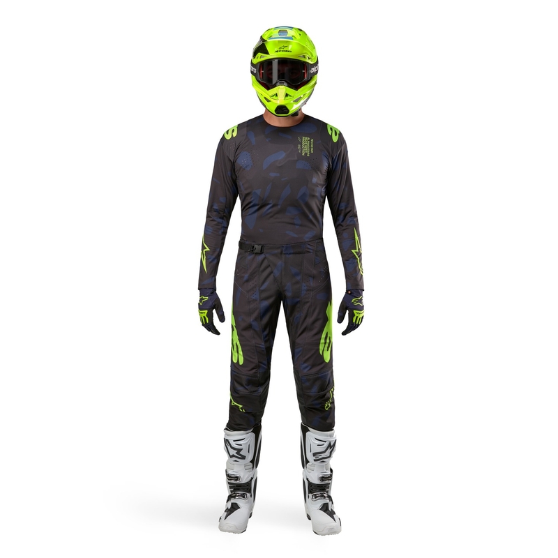 Alpinestars Techstar Rantera Motocrosshose schwarz-blau-neongelb