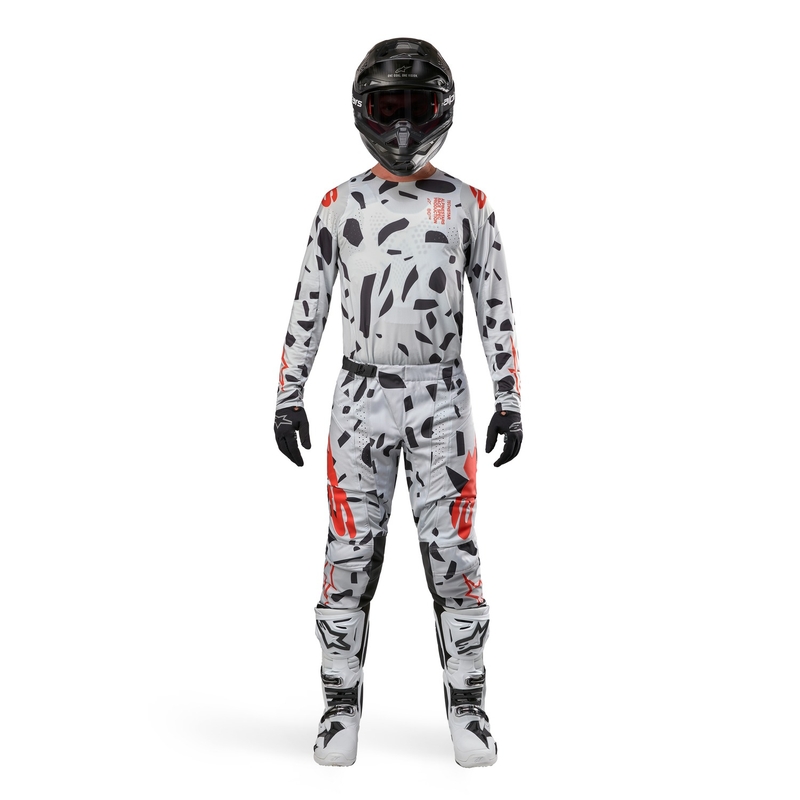 Alpinestars Techstar Rantera Motocrosshose grau-orange-schwarz