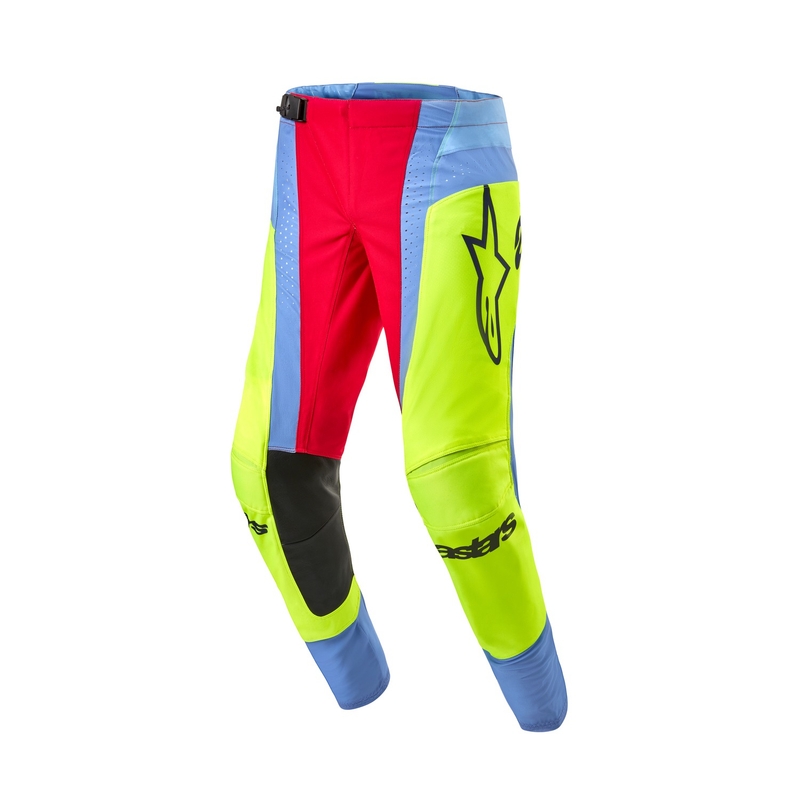 Alpinestars Techstar Ocuri Motocrosshose hellblau-fluogelb-rot