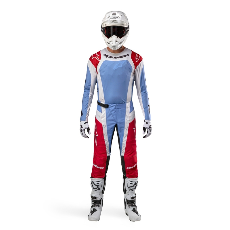 Alpinestars Techstar Ocuri 2024 Motocrosshose hellblau-weiß-rot
