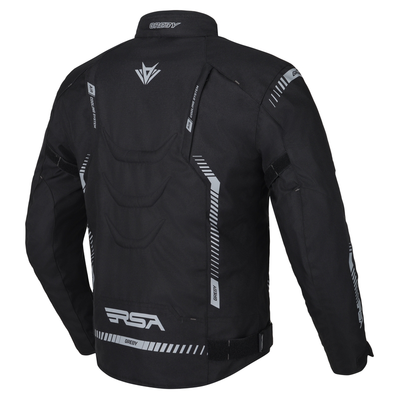 RSA Greby 2 Motorradjacke schwarz-grau-weiß