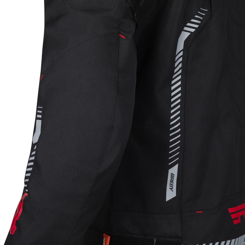 RSA Greby 2 Motorradjacke schwarz-grau-rot