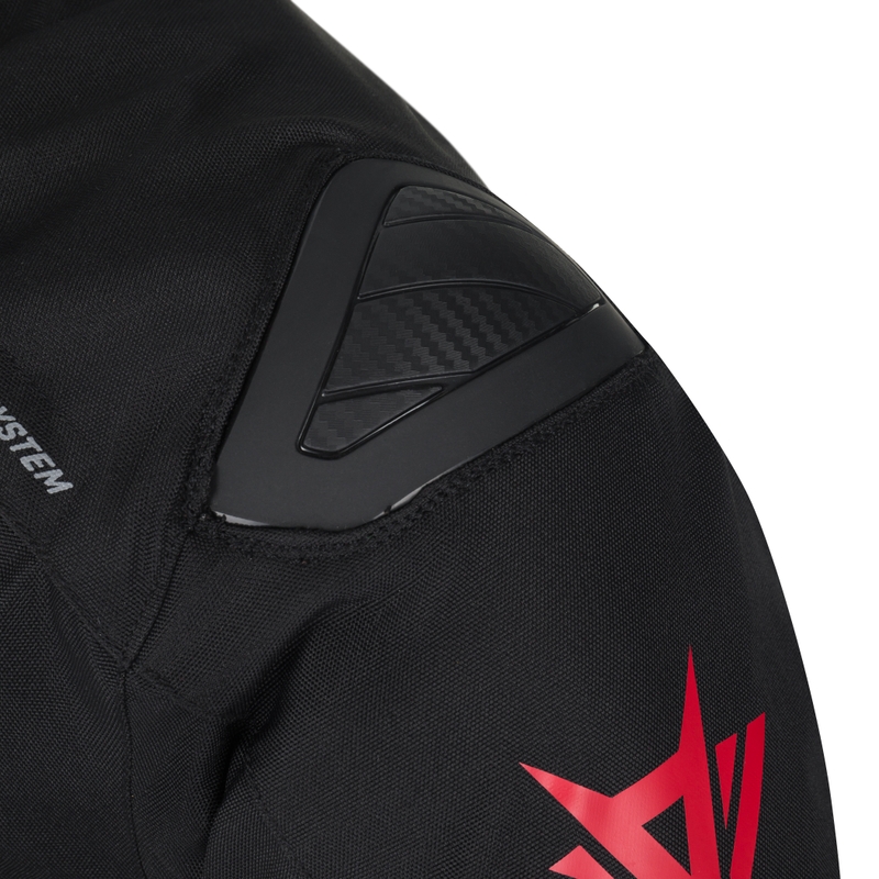 Motorradjacke RSA Rider schwarz-grau-rot