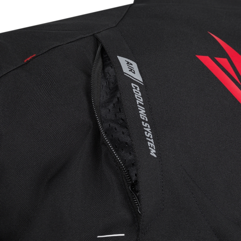 Motorradjacke RSA Rider schwarz-grau-rot