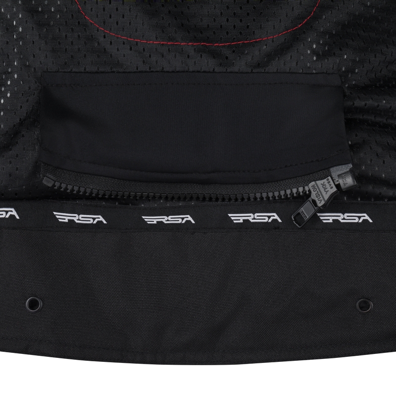 Motorradjacke RSA Rider schwarz-weiß-rot