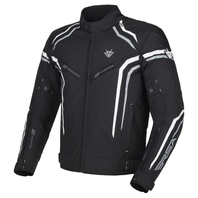 RSA Compact 2 Motorradjacke schwarz-grau-weiß