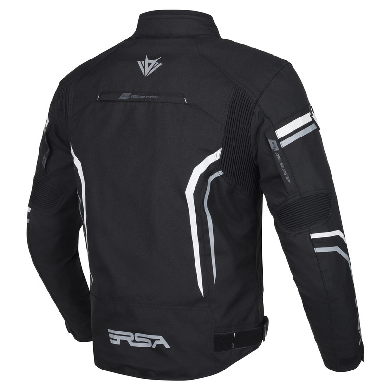 RSA Compact 2 Motorradjacke schwarz-grau-weiß