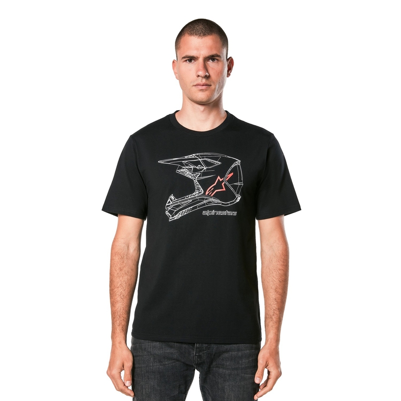 T-shirt Alpinestars MX Helm CSF schwarz