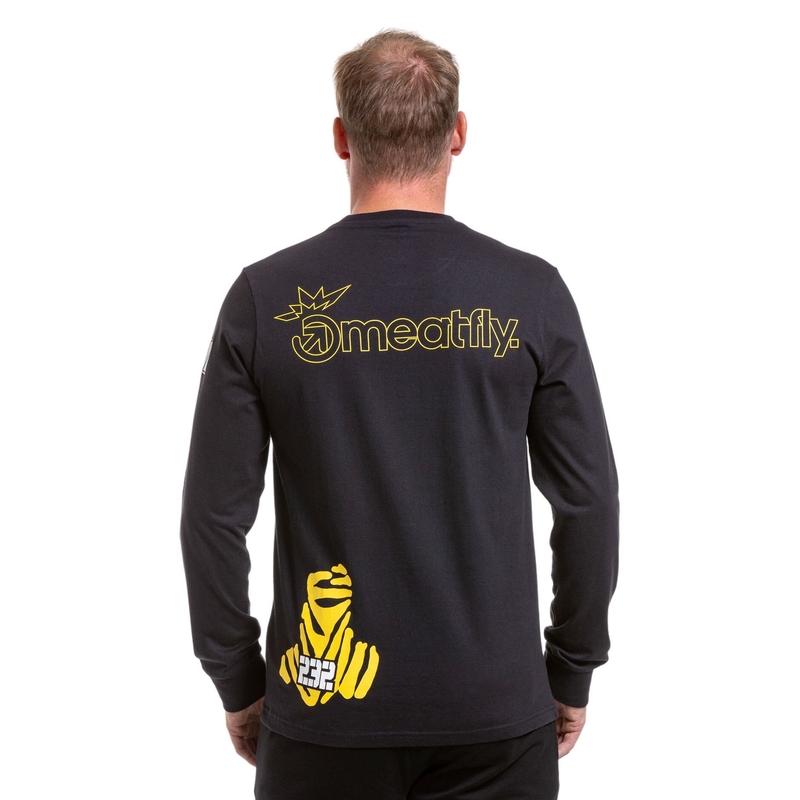 Meatfly Dakar Beduinen Langarm-T-Shirt schwarz