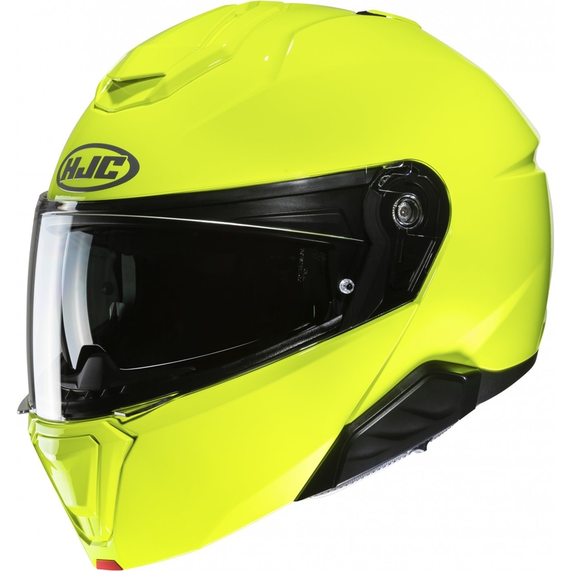 Klappbarer Motorradhelm HJC i91 Solid fluo green