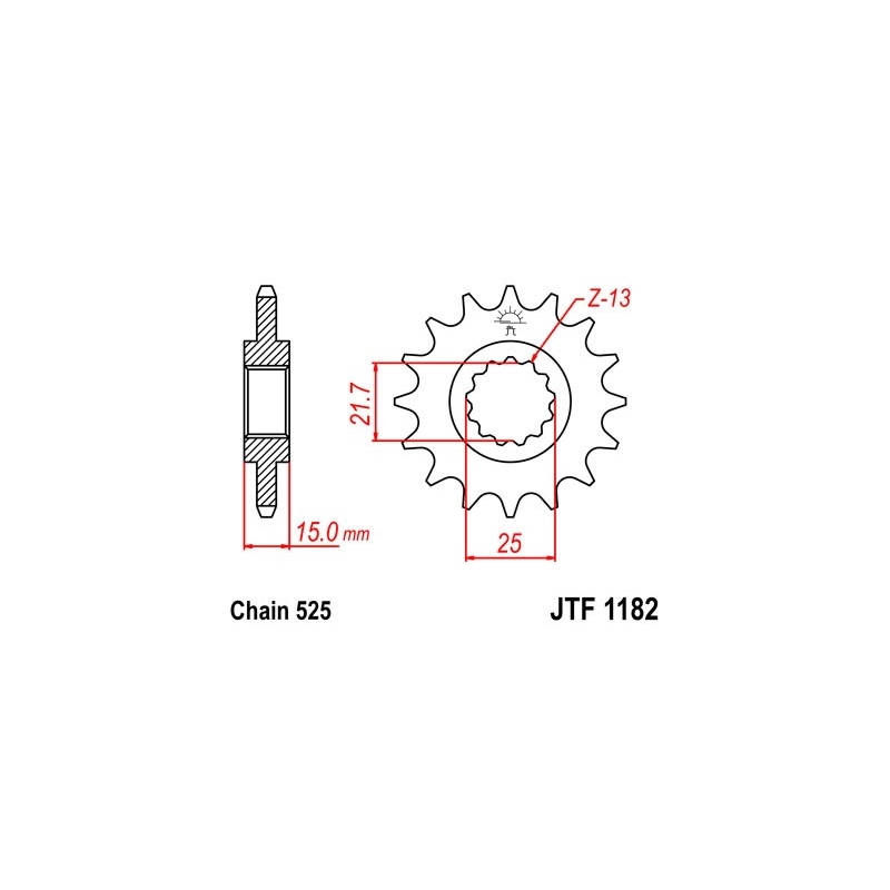 Ritzel JT 14T, 525