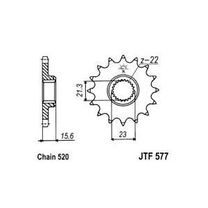Ritzel JT JTF 577-14 14T, 520