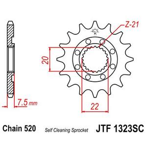 Ritzel JT JTF 1323-13SC 13T, 520 Self Cleaning Lightweight