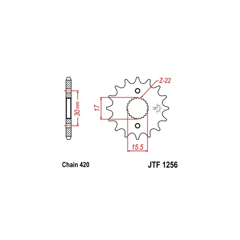 Ritzel JT 14T, 420