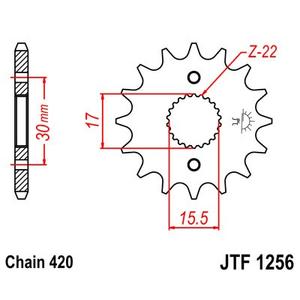 Ritzel JT JTF 1256-16 16T, 420