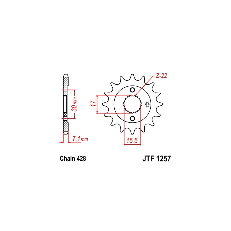 Ritzel JT 15T, 428