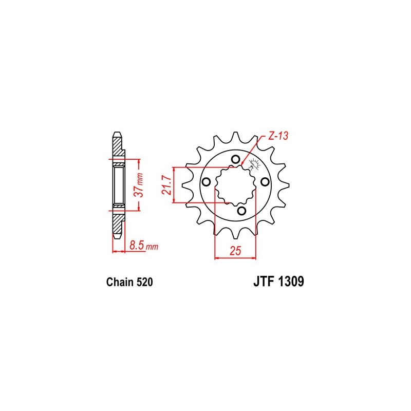 Ritzel JT 15T, 520