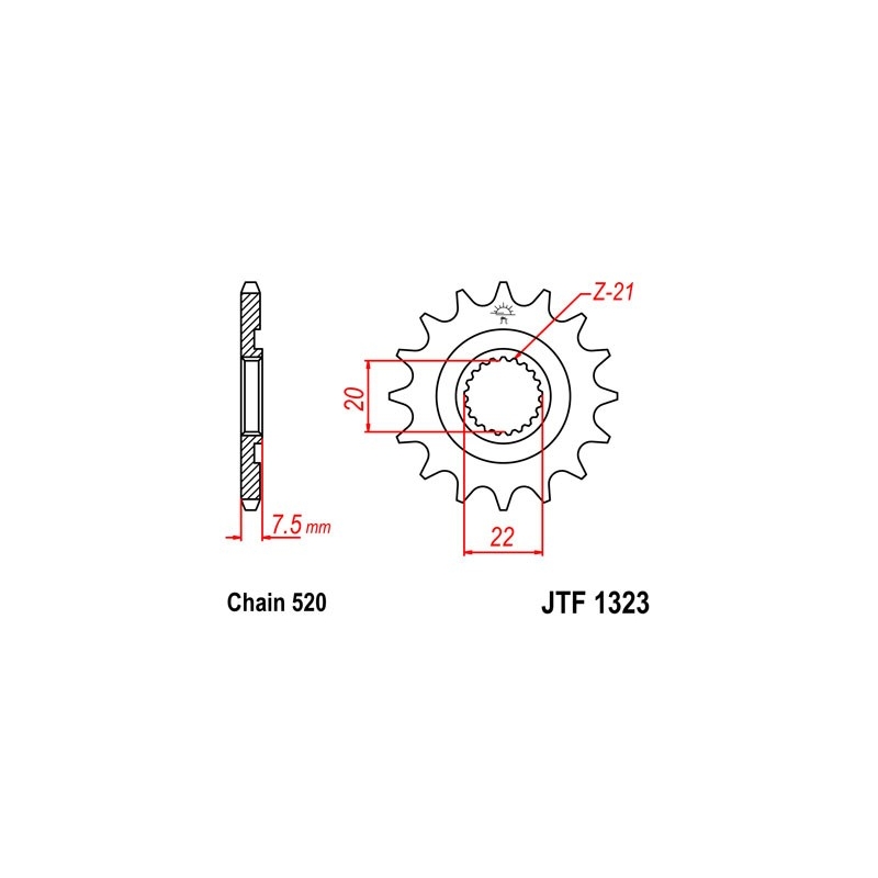 Ritzel JT 12T, 520