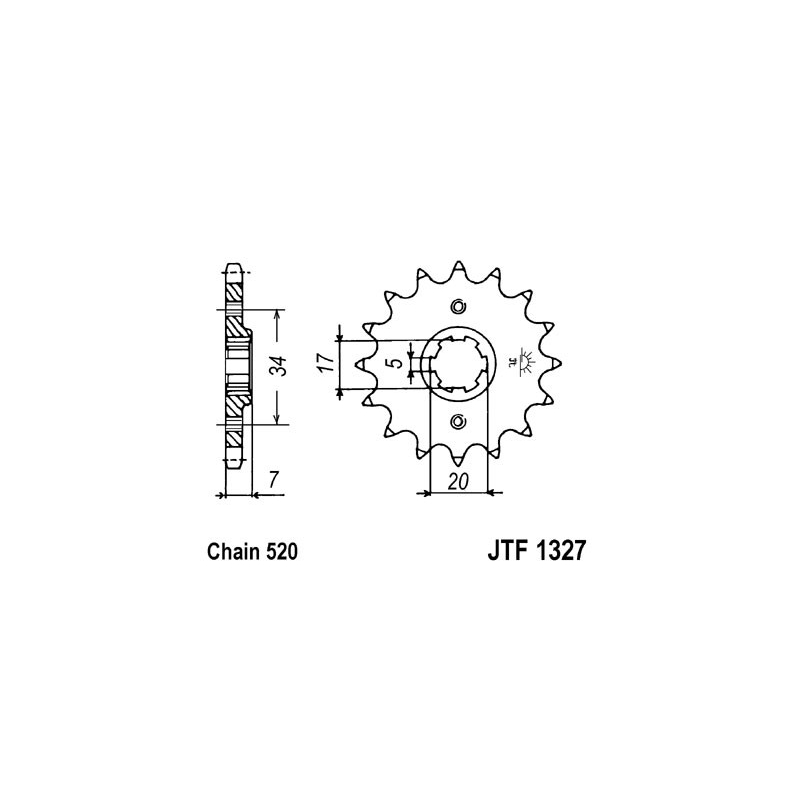 Ritzel JT 15T, 520