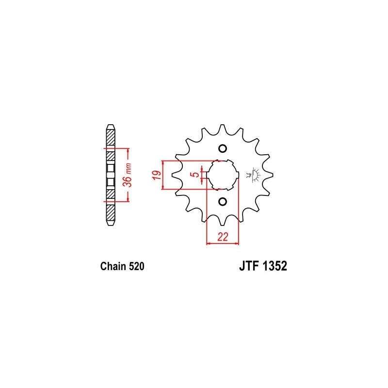 Ritzel JT 13T, 520