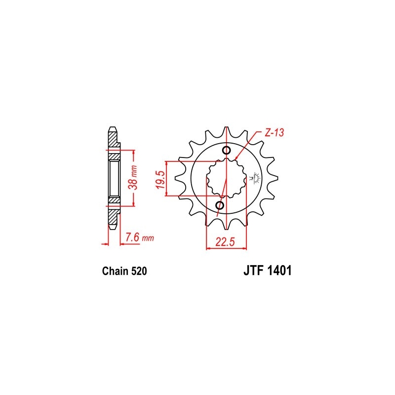 Ritzel JT 13T, 520