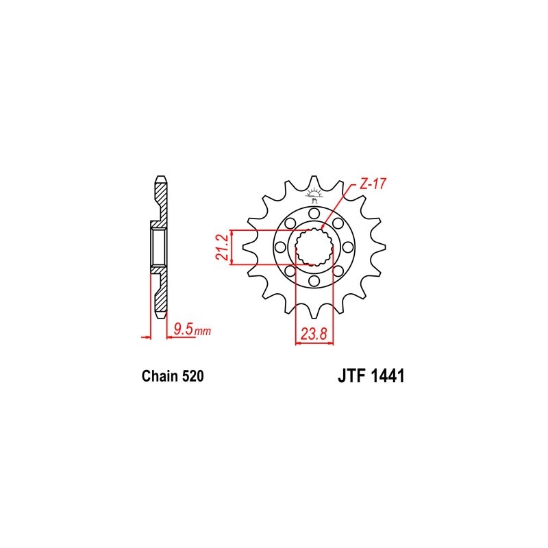Ritzel JT 15T, 520