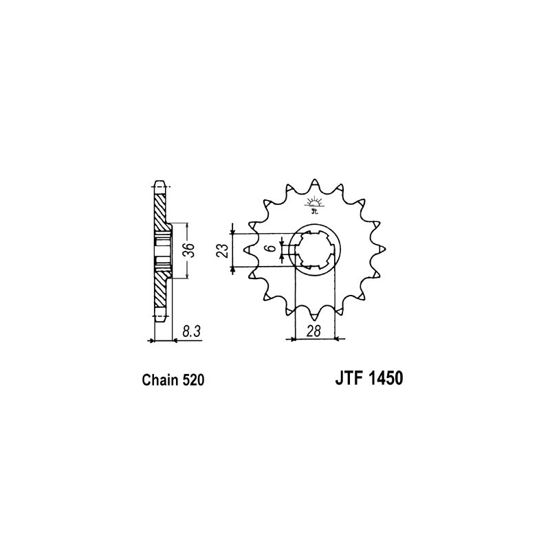 Ritzel JT 13T, 520