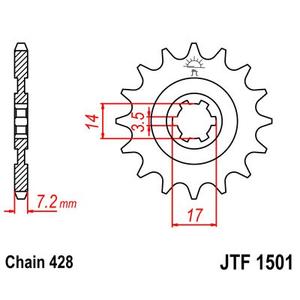 Ritzel JT JTF 1501-14 14T, 428