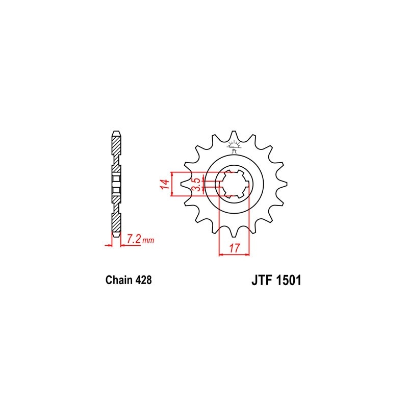 Ritzel JT 14T, 428