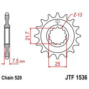 Ritzel JT JTF 1536-14 14T, 520