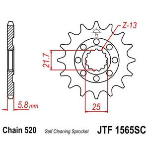 Ritzel JT JTF 1565-14SC 14T, 520 Self Cleaning Lightweight