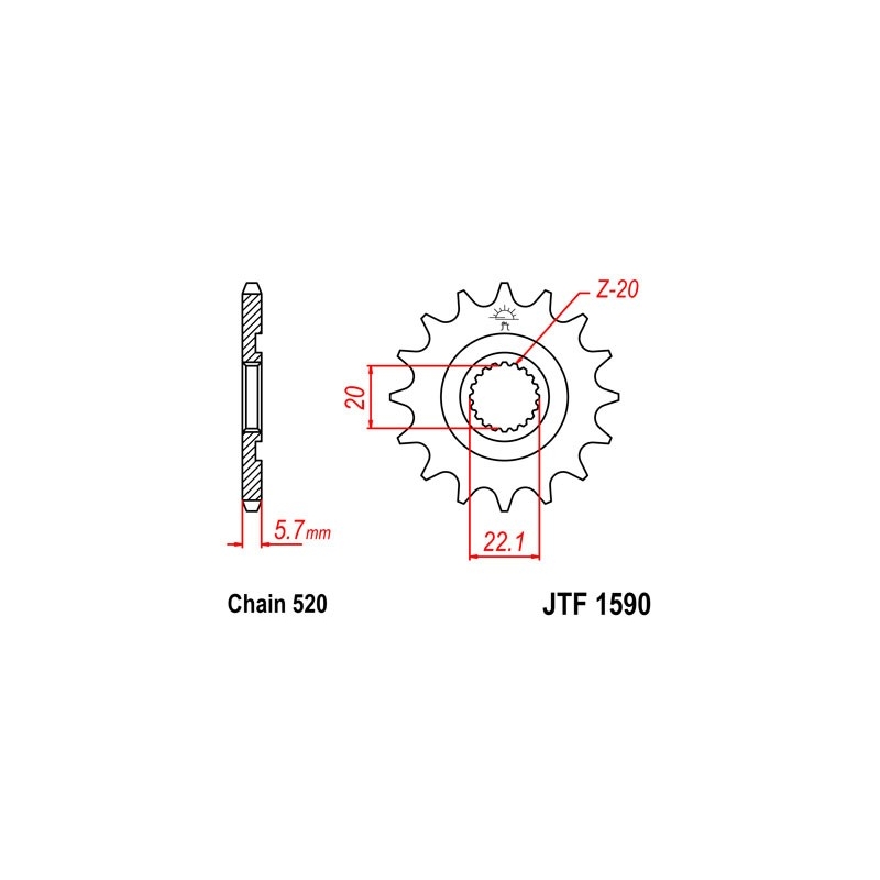 Ritzel JT 12T, 520