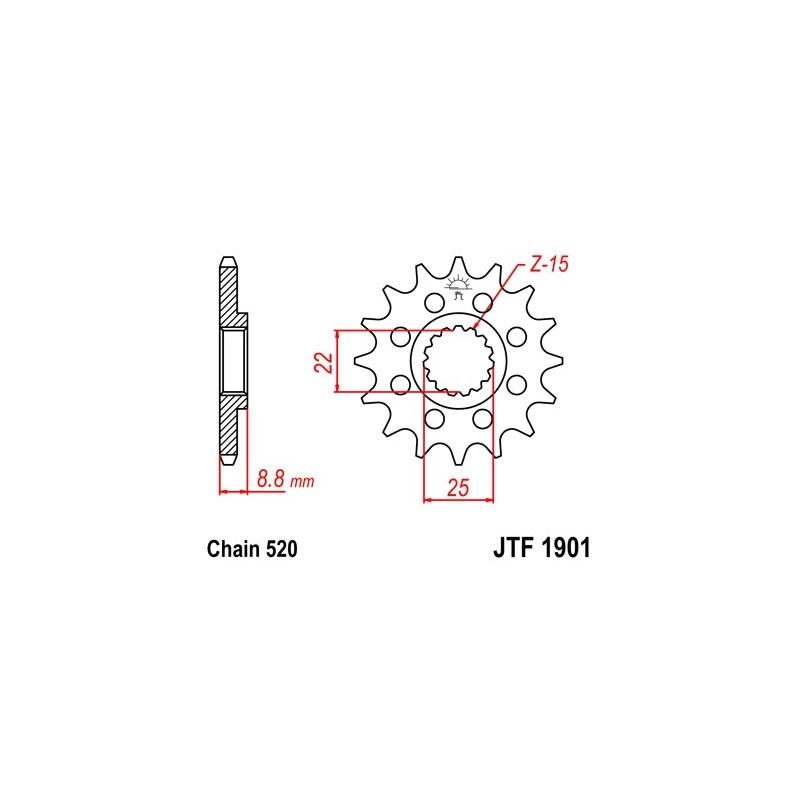 Ritzel JT 12T, 520