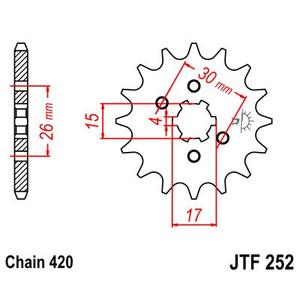 Ritzel JT JTF 252-16 16T, 420