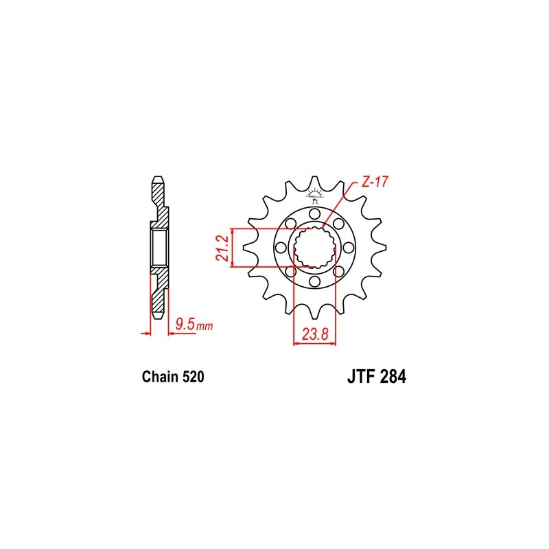 Ritzel JT 15T, 520