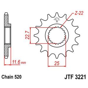 Ritzel JT JTF 3221-13 13T, 520