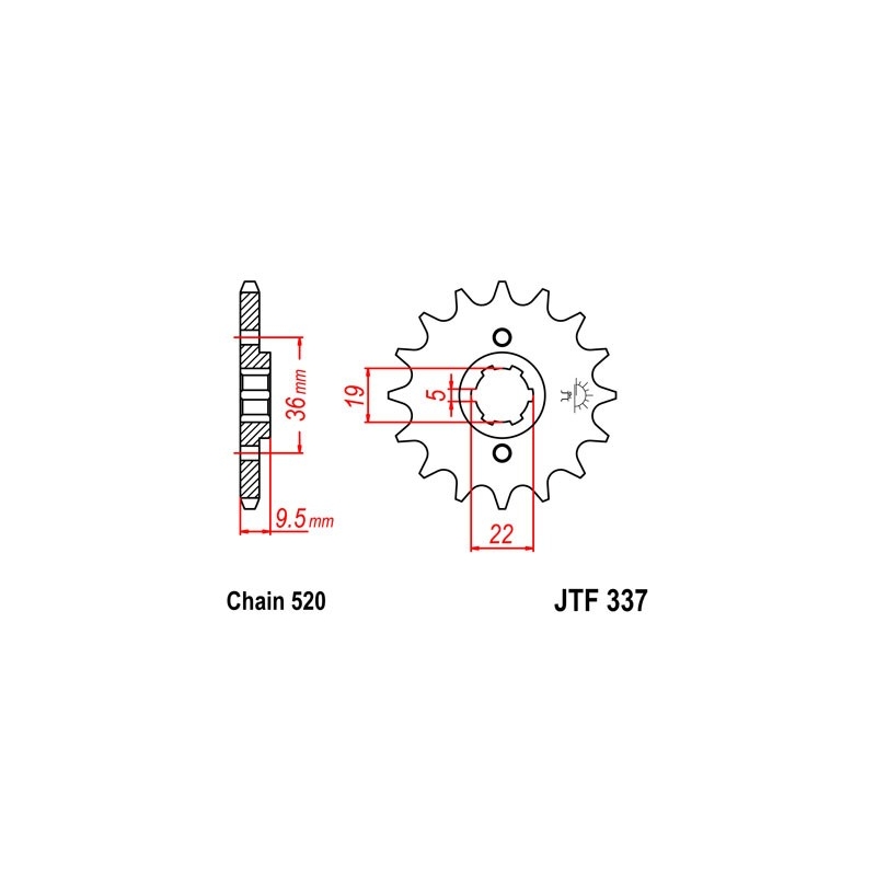 Ritzel JT 15T, 520